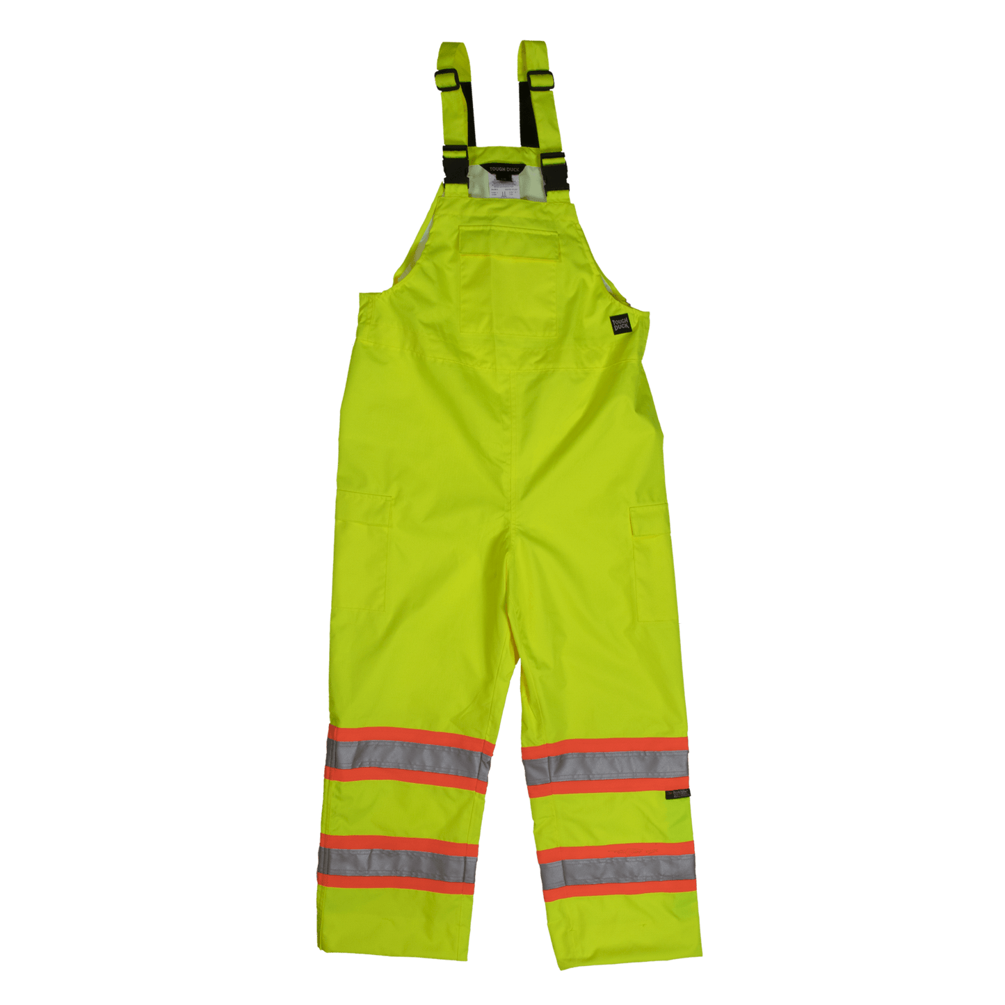 Tough Duck Class E Hi-Vis Waterproof Safety Rain Bib Overall